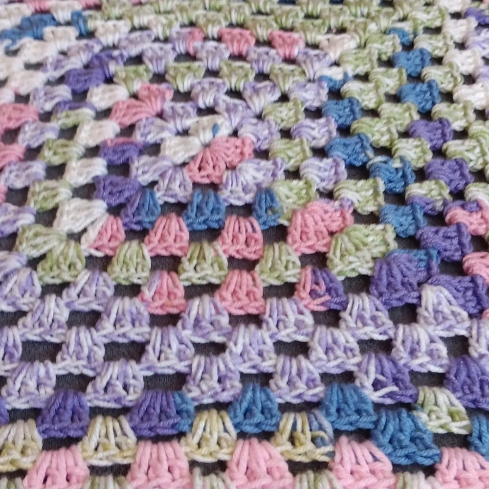 Unicorn Mermaid Inspired, Handmade Crochet 3 Pcs Mini Throw Afghan Decor Set